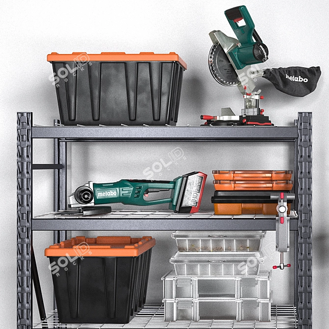 12-Piece Garage Tools Set 3D model image 6