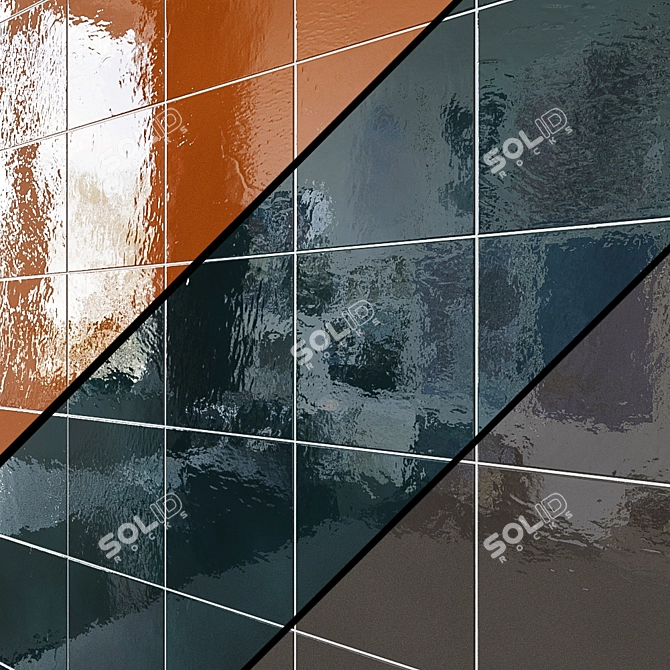 EQUIPE HABITAT Ceramic Wall Tiles - 10 Color Choices 3D model image 2