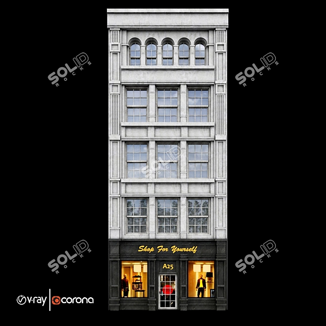 Luxury Store Building - Classic Residential Vol A2 3D model image 1