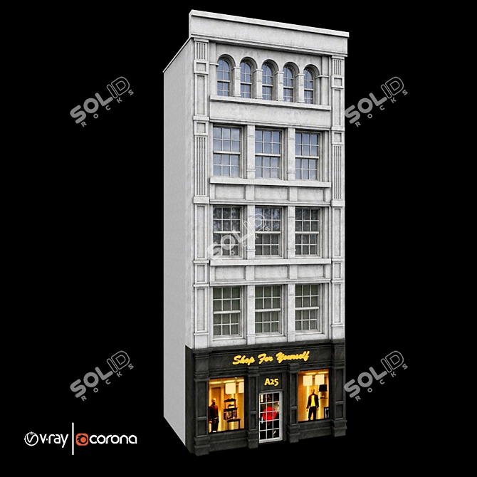 Luxury Store Building - Classic Residential Vol A2 3D model image 2