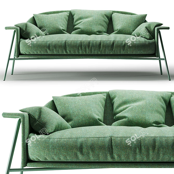 Kepi Sofa: Stylish Design, Comfortable Upholstery 3D model image 2