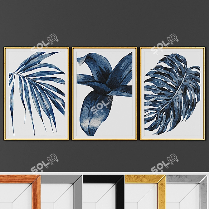 Elegant Frame Set - 3 Styles 3D model image 1