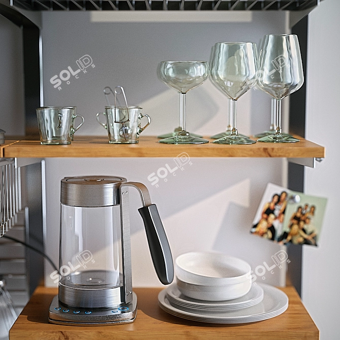 Kitchen Storage Shelf 3D model image 2
