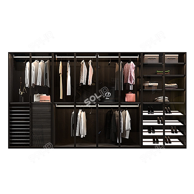 Boffi Antibes Wardrobe System 3D model image 2