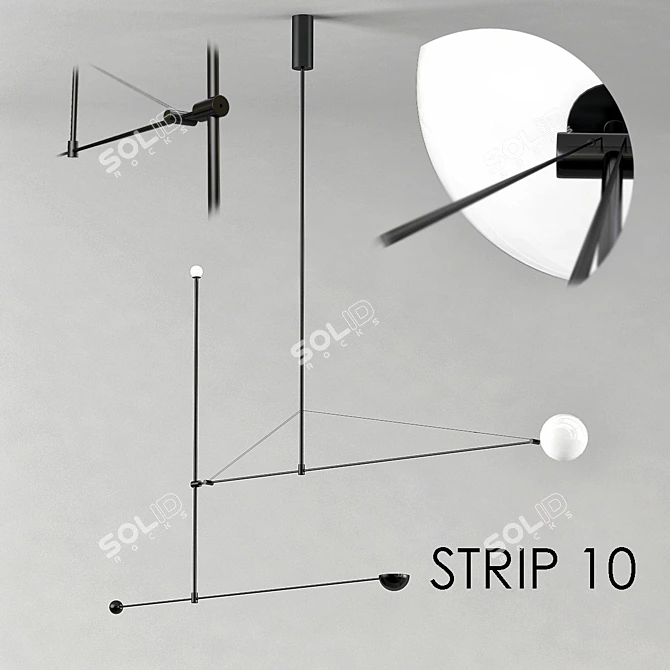 Sleek Strip_10 Lighting Fixture 3D model image 1