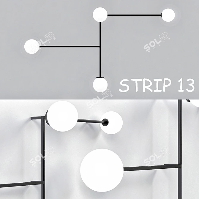Sleek Strip_13 Lighting Fixture 3D model image 1