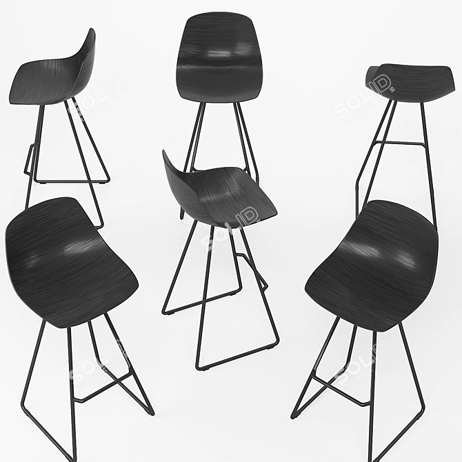 Lapalma Miunn Bar Stool 3D model image 3