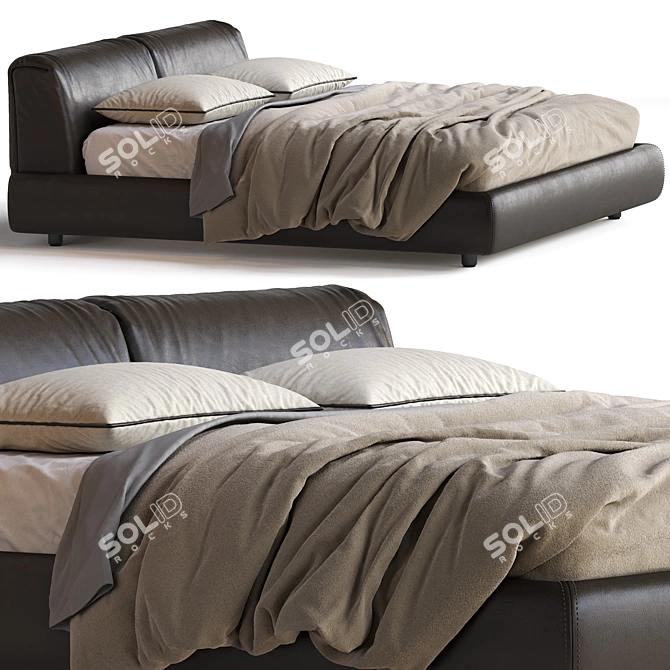 Elegant Poliform Bolton Bed 3D model image 1