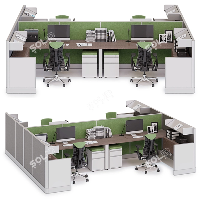 Elevate Efficiency: Herman Miller AO System 3D model image 1