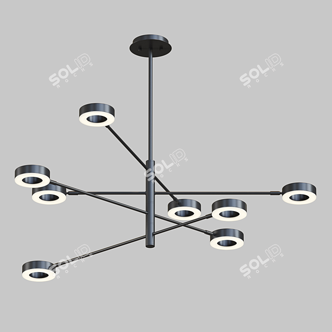 Modern LED Ring Pendant Lamp 3D model image 1