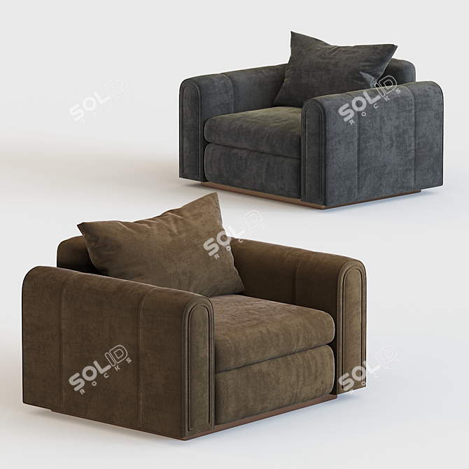 Luxurious Ludovica Mascheroni Armchair 3D model image 1