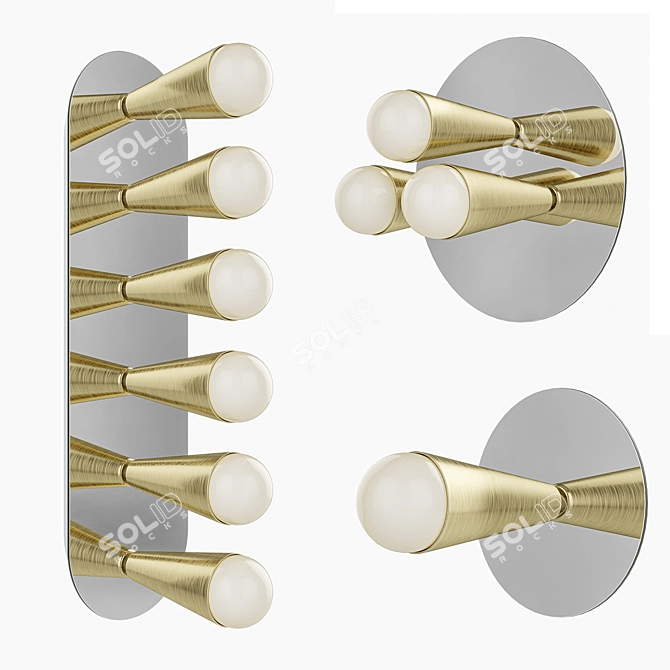 Echo Sconce Set: Illuminated Elegance 3D model image 1