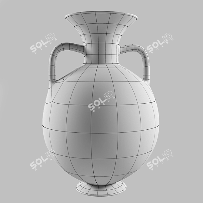 Tall Terracotta Jar: 640mm Height, 23,680 Polygons 3D model image 2