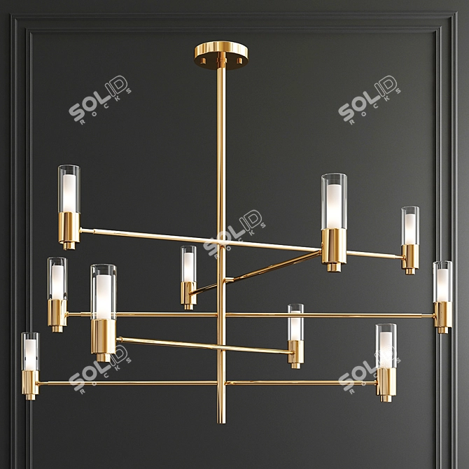 Elevate Your Space with Level Chandelier 3D model image 1