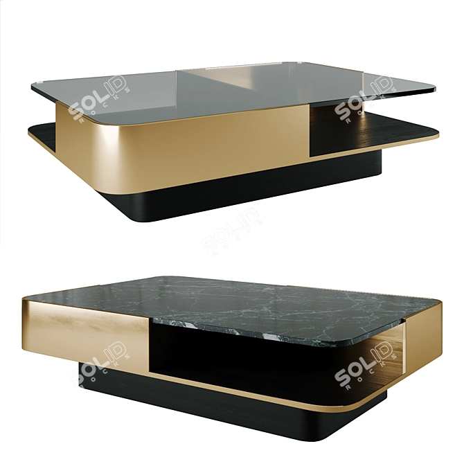 Elegant Red Edition Table 3D model image 1