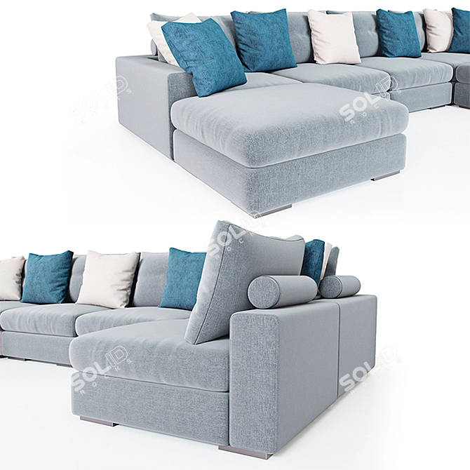 Sleek Grand Soho Sofa Set 3D model image 2