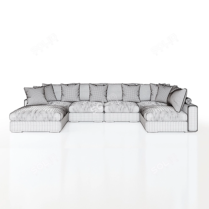 Sleek Grand Soho Sofa Set 3D model image 3