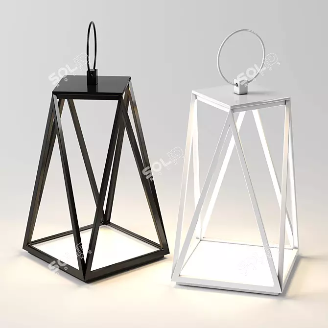 Elegant Oslo Lantern | W27 H60 3D model image 1