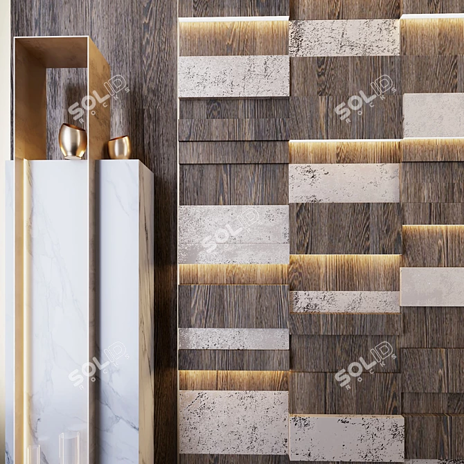 Elegant Decorative Wall PN28 3D model image 2