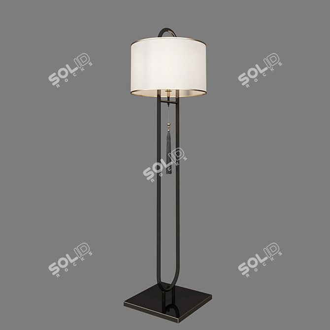 Elegant Oriental Floor Lamp 3D model image 2