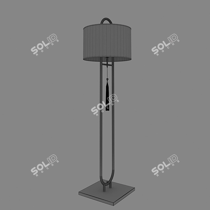 Elegant Oriental Floor Lamp 3D model image 3