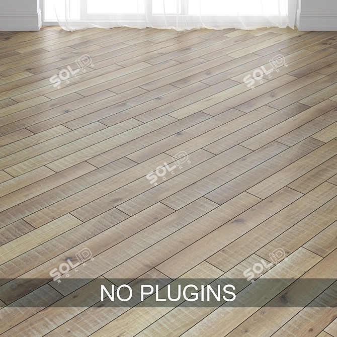 Elegant Aspen Parquet Flooring 3D model image 3