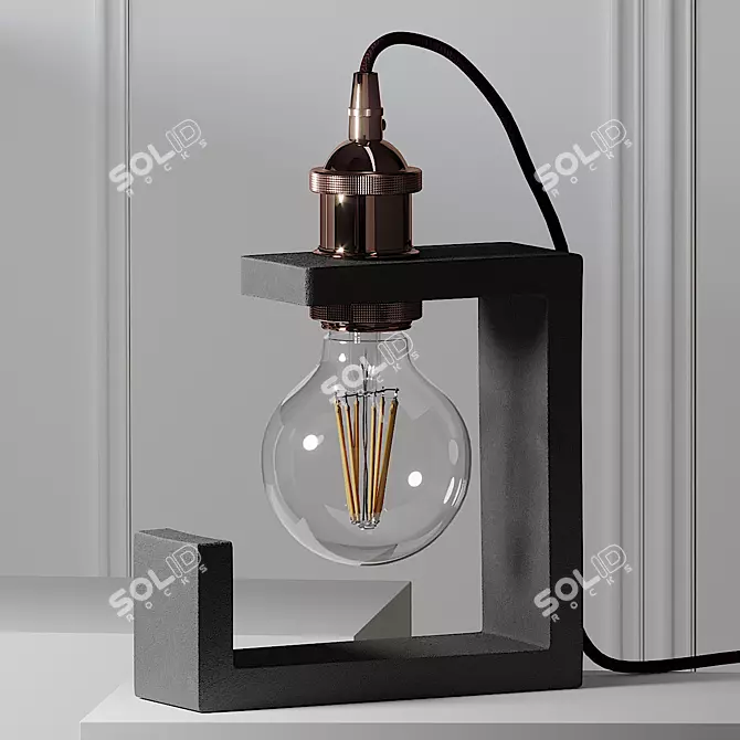 Jurassic Kubic Table Lamp - Illuminate in Style! 3D model image 1