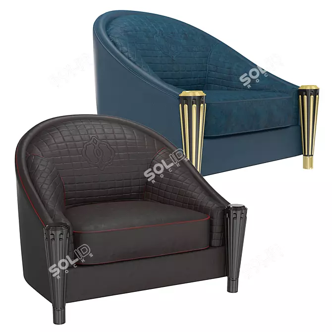 Milano Legend Armchair: Modern Italian Design 3D model image 1