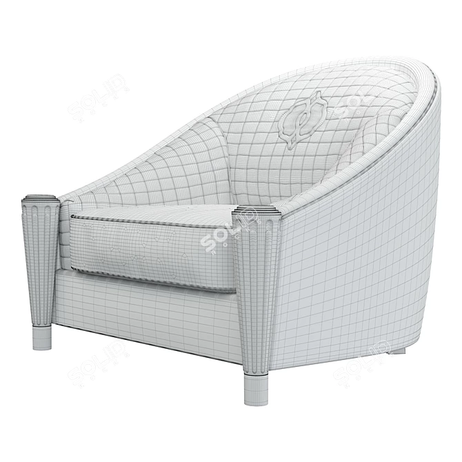 Milano Legend Armchair: Modern Italian Design 3D model image 3