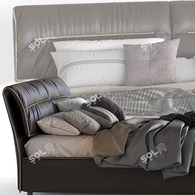 Elegant Campo Bonaldo Bed 3D model image 2