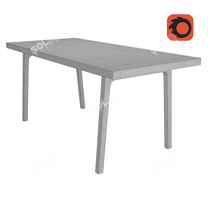 Ikea Bernhard Table - 170cm Length, 78cm Width, 75cm Height 3D model image 2