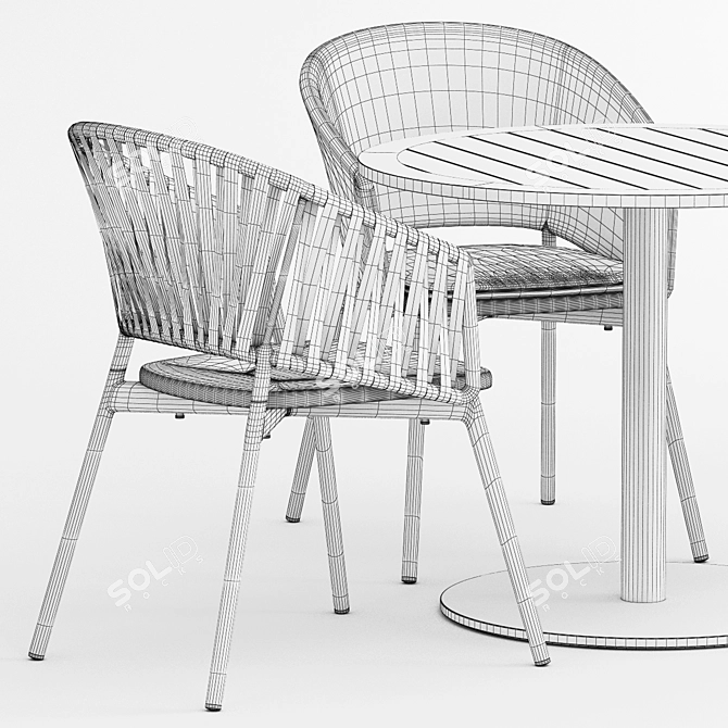 STEM 003 Table & PIPER 022, 122 by Roda: Sleek & Stylish Furniture Collection 3D model image 3