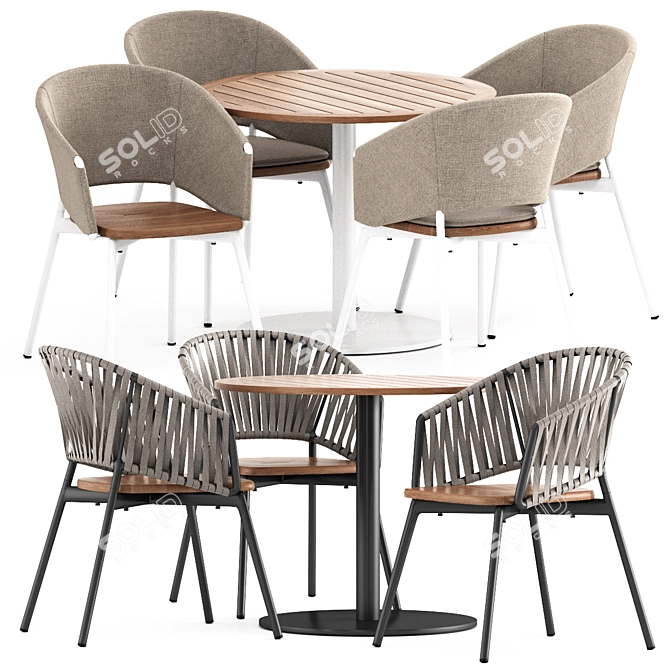 STEM 003 Table & PIPER 022, 122 by Roda: Sleek & Stylish Furniture Collection 3D model image 4