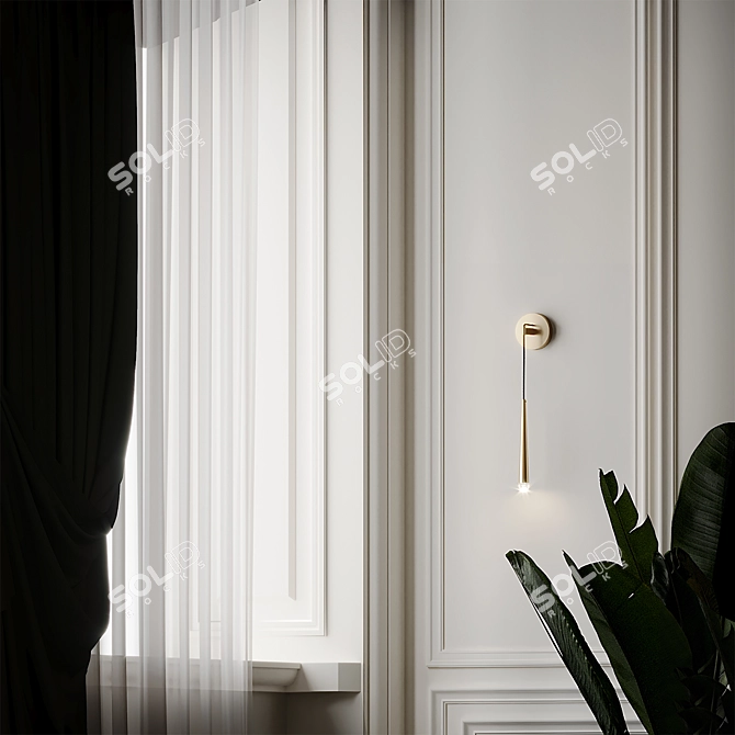 Aquitaine Sconce: Elegance Enlightened 3D model image 4