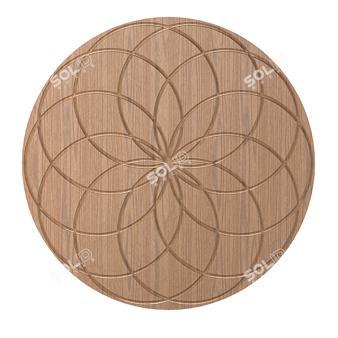 Rustic Round Wall Decor 3D model image 1