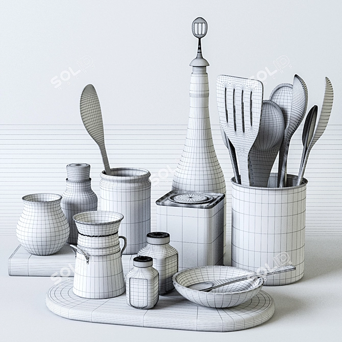 Kitchen Bliss: Decor Set 3D model image 3