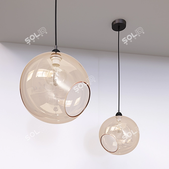 Modern Glass Pendant Lamp TK Lighting 3D model image 1