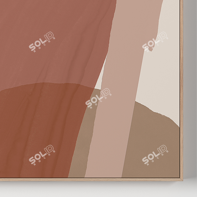 Dual Frame Set: 800x1200mm Wooden Frames 3D model image 2