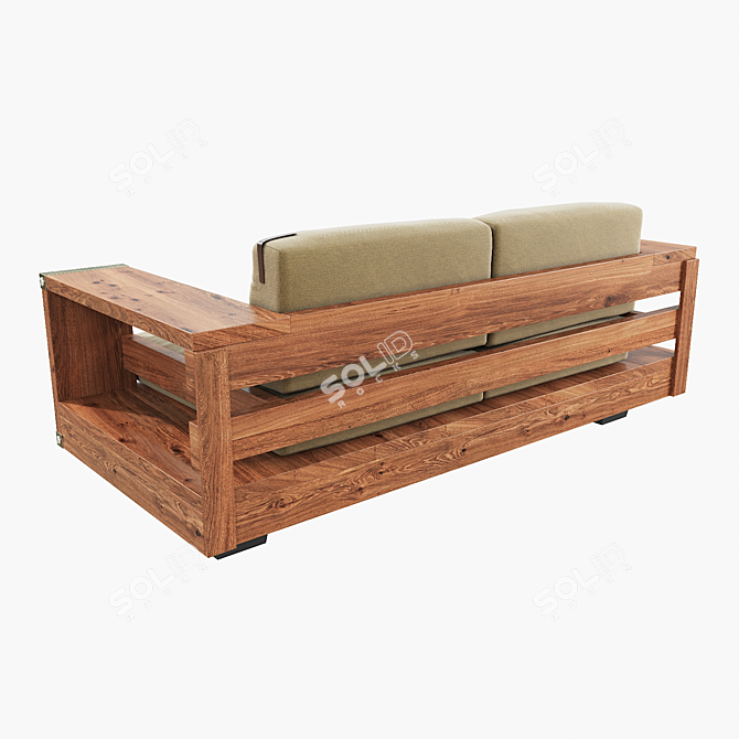 Industrial 2-Seater Sofa 3D model image 2