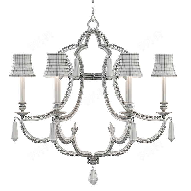 Elegant Liaison Fine Art Lamps 3D model image 3