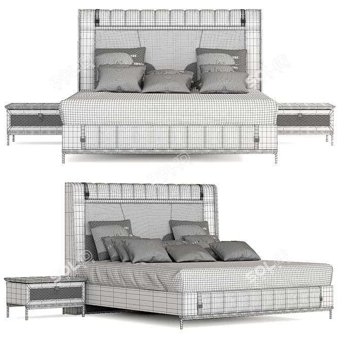 Luxe Hypnotic Bed Set 3D model image 2