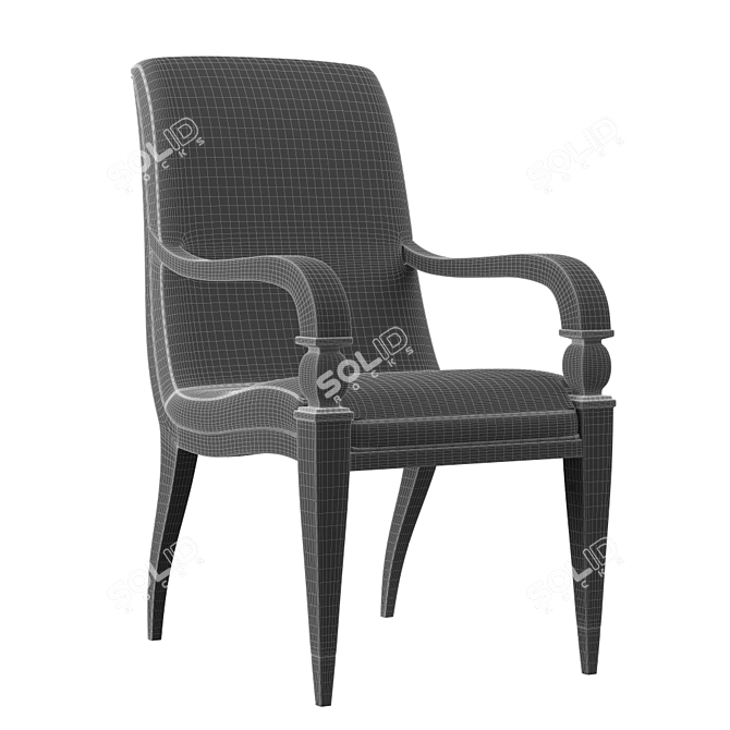 Sophisticated Fanfare Arm Chair 3D model image 3