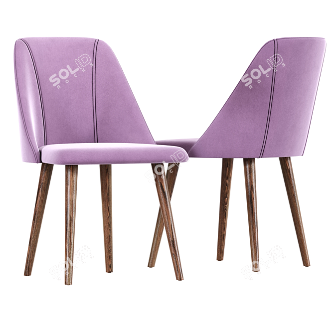 Elegant Creggan Dining Chairs 3D model image 3