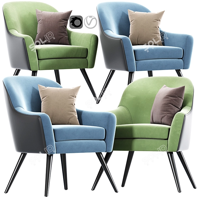 Stylishly Comfortable Joybird Armchair 3D model image 1