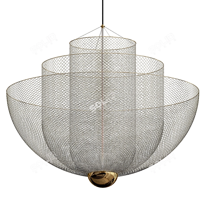 Sleek Meshmatics Pendant Light 3D model image 2