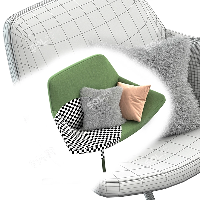 Modern Elegance: Metropolitan Chair 3D model image 3