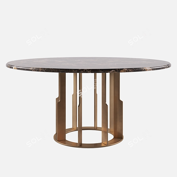 Elegant Aston Daytona Dining Table 3D model image 1