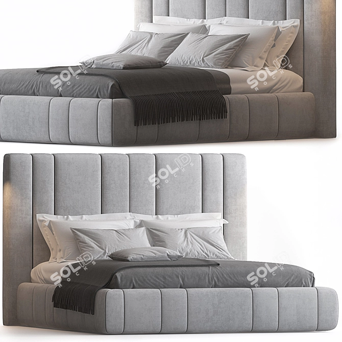 Luxury Italian 5050 ITALO Bed 3D model image 1