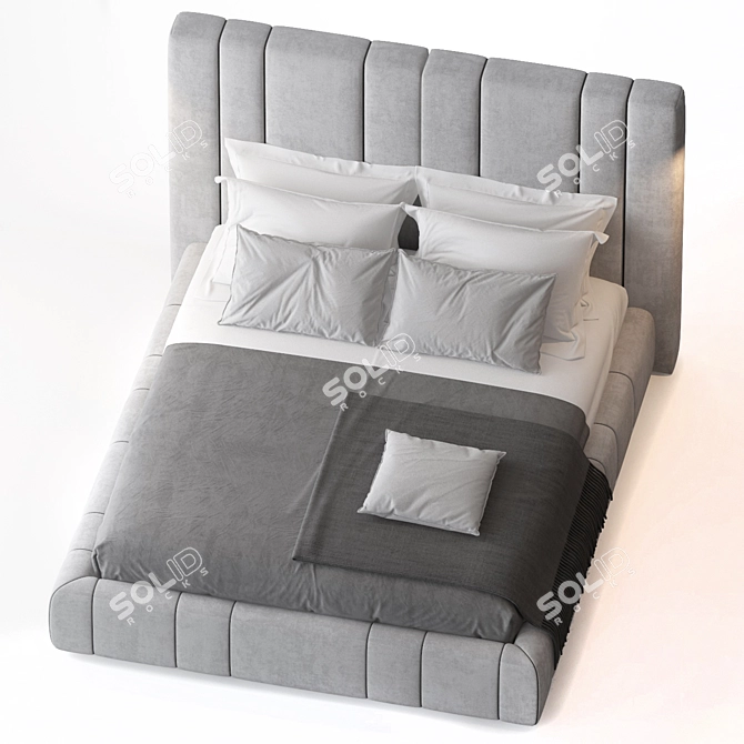 Luxury Italian 5050 ITALO Bed 3D model image 2