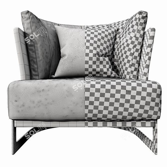 Luxurious Linteloo Cervino Armchair 3D model image 3